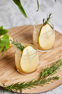 Rosemary pear mocktail