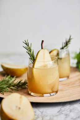 Rosemary pear mocktail