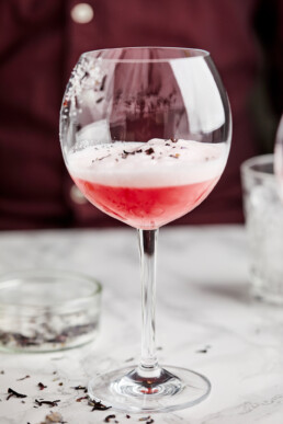 Hibiscus rose mocktail