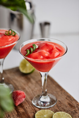 Strawberry daiquiri mocktail